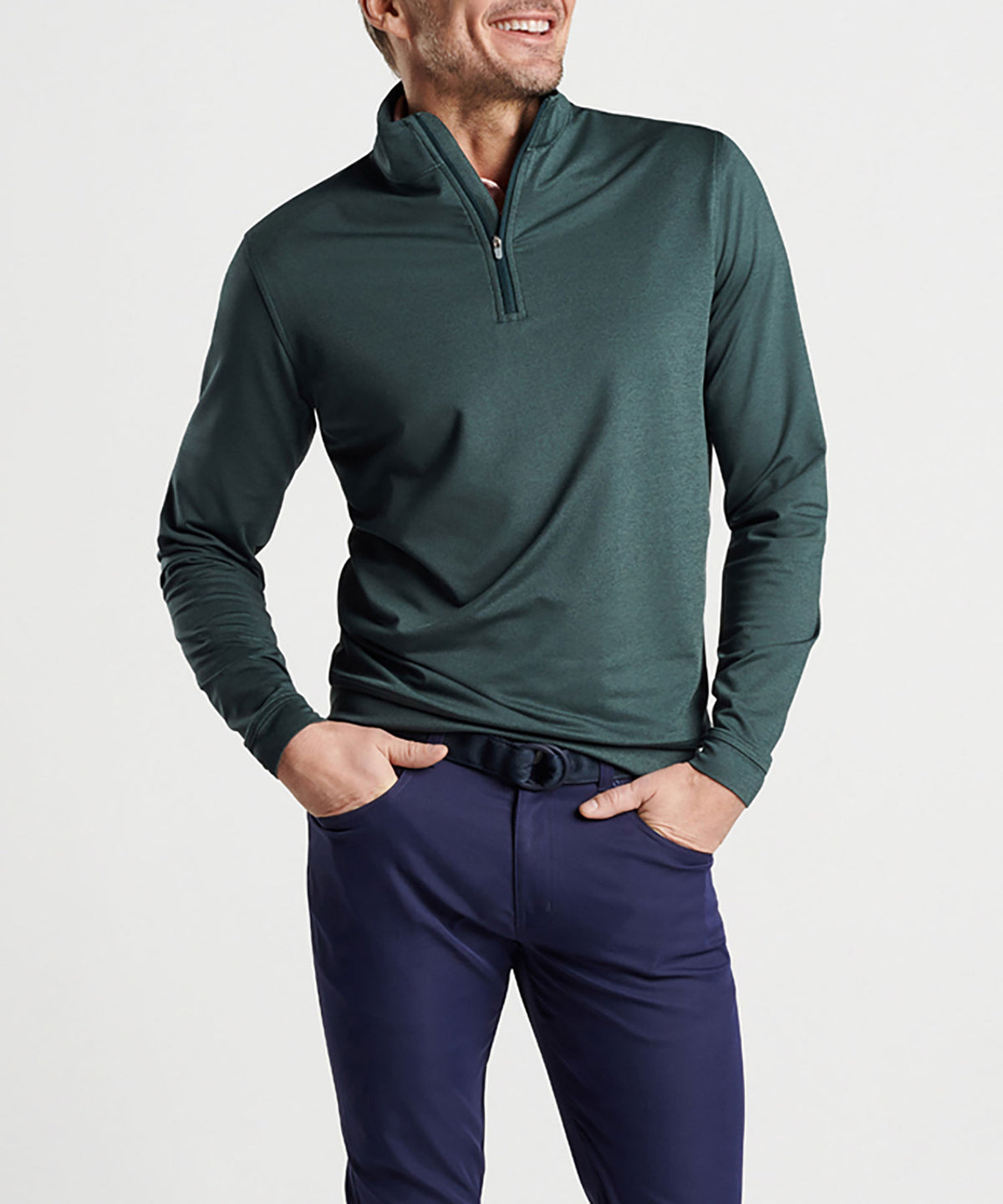 Peter Millar Perth Stretch Loop Terry Quarter-Zip Pullover, Men's Big & Tall