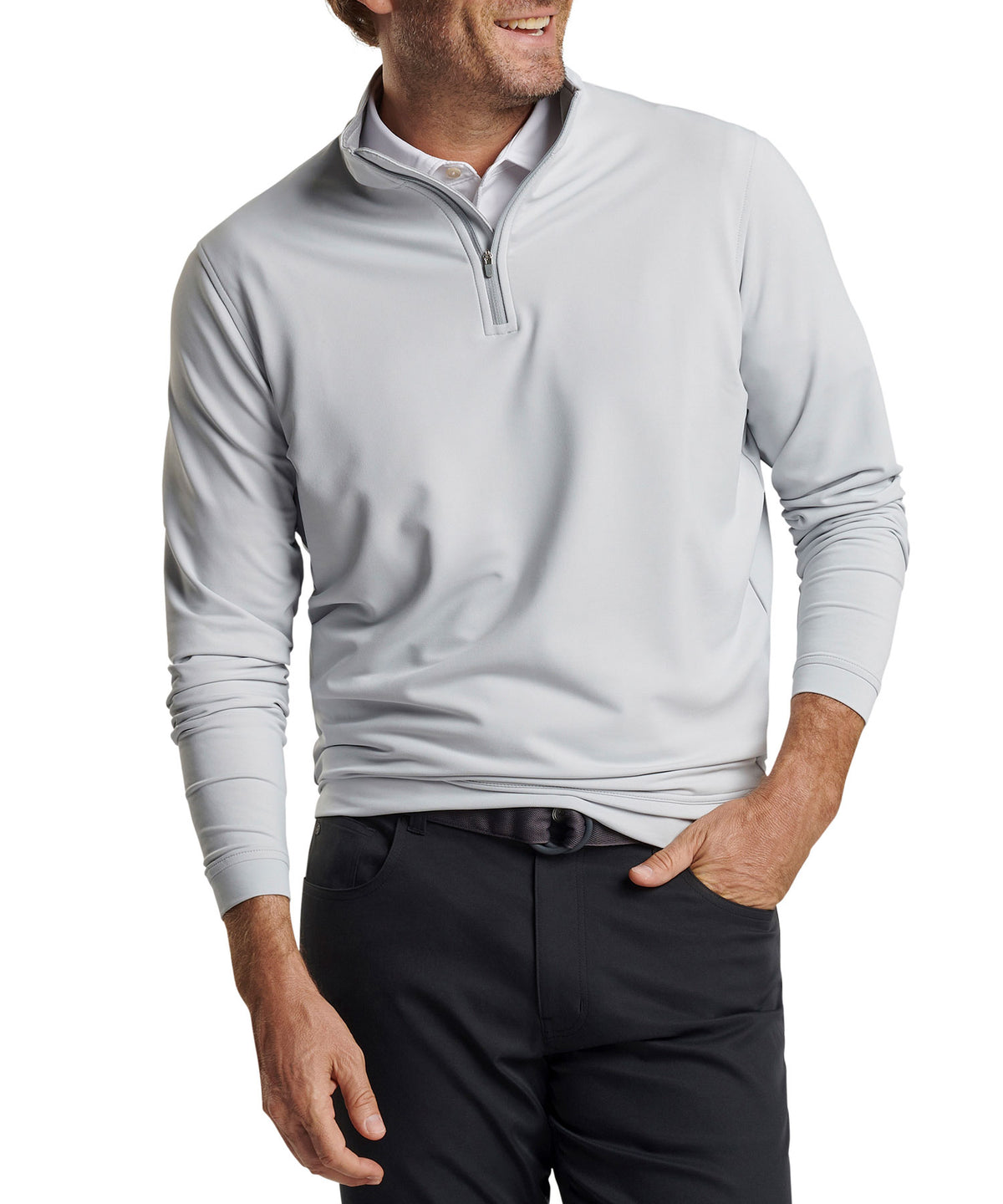 Peter Millar Perth Stretch Loop Terry Quarter-Zip Pullover, Men's Big & Tall