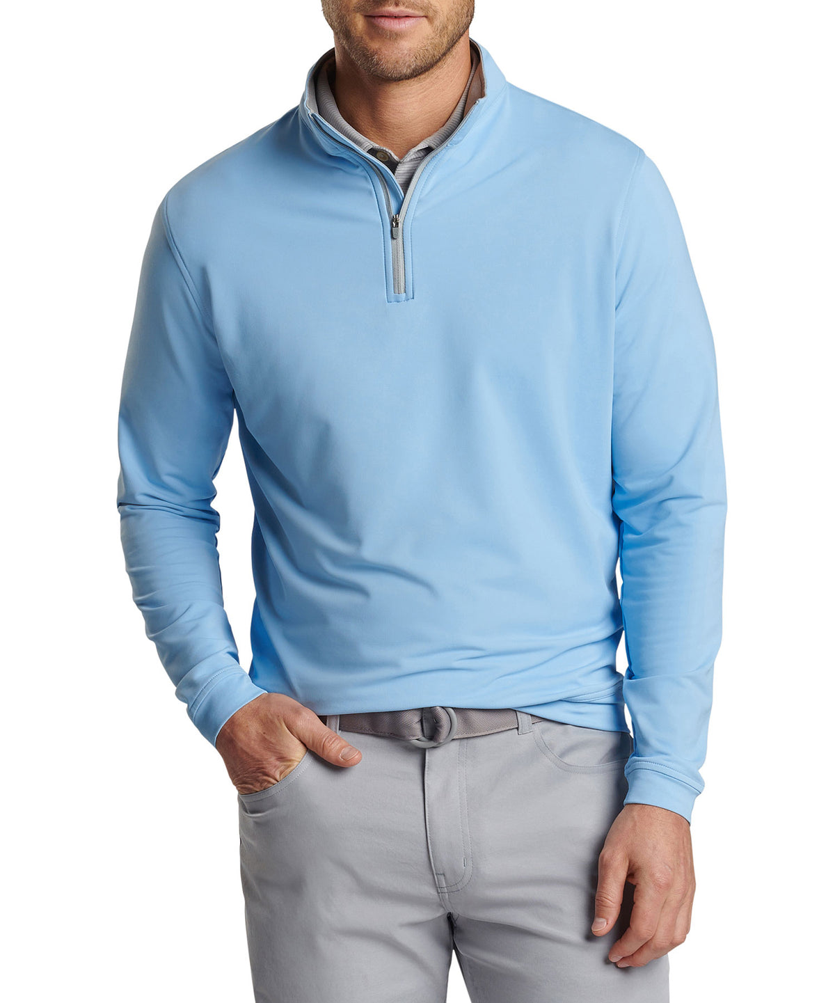 Peter Millar Perth Stretch Loop Terry Quarter-Zip Pullover, Men's Big & Tall