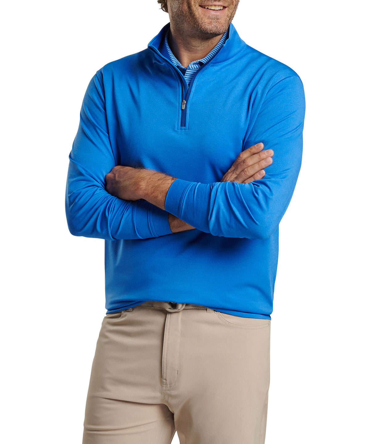 Peter Millar Perth Stretch Loop Terry Quarter-Zip Pullover, Men's Big & Tall