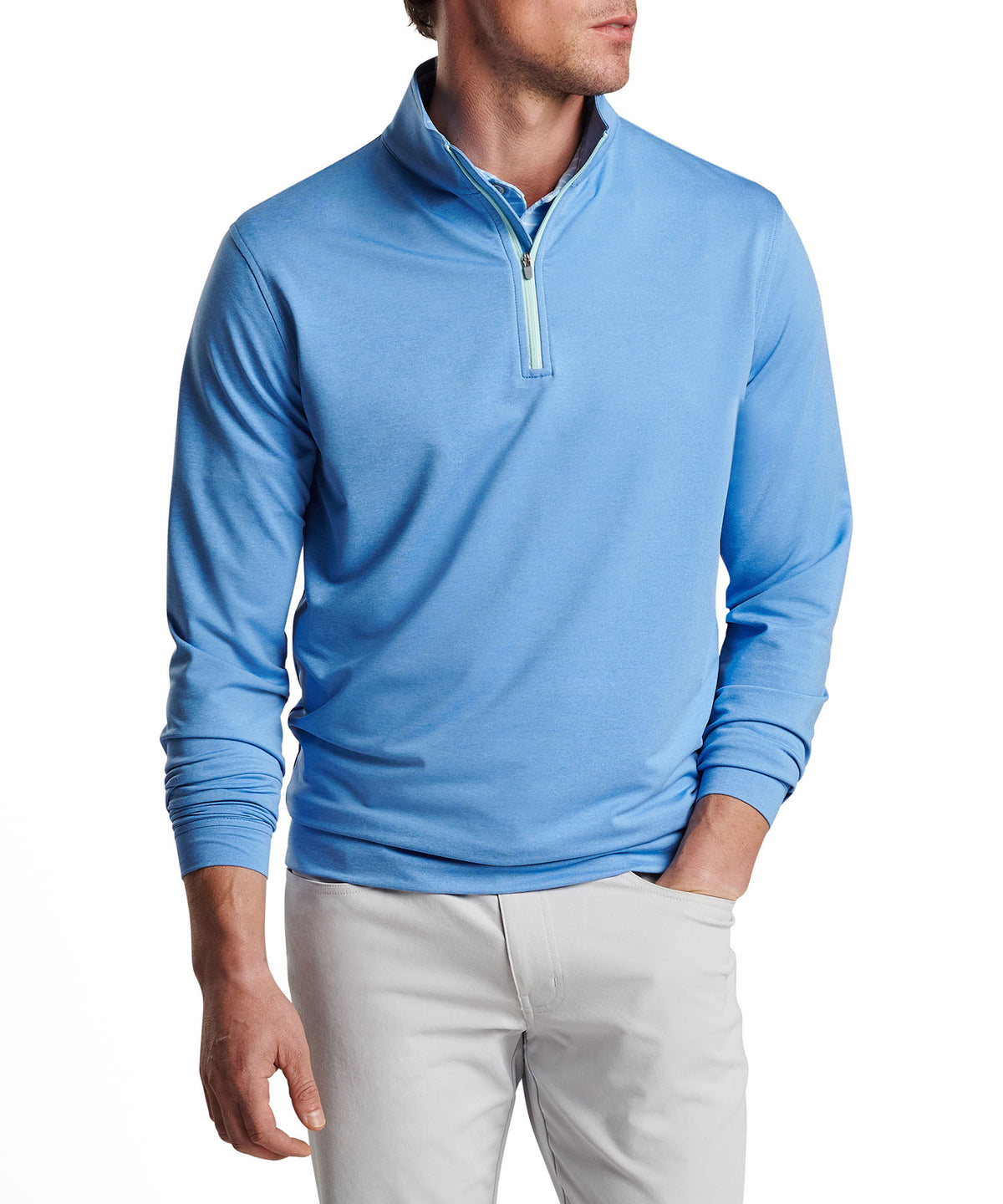 Peter Millar Perth Stretch Loop Terry Quarter-Zip Pullover, Men's Big & Tall