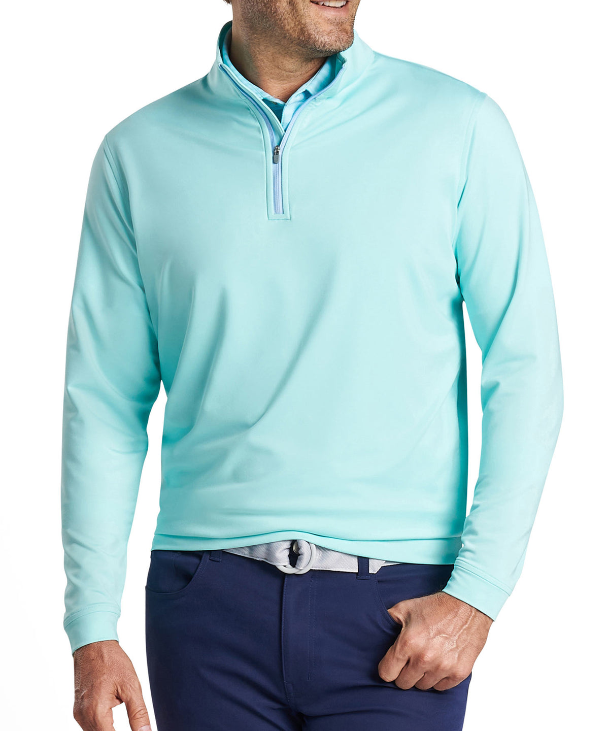 Peter Millar Perth Stretch Loop Terry Quarter-Zip Pullover, Men's Big & Tall