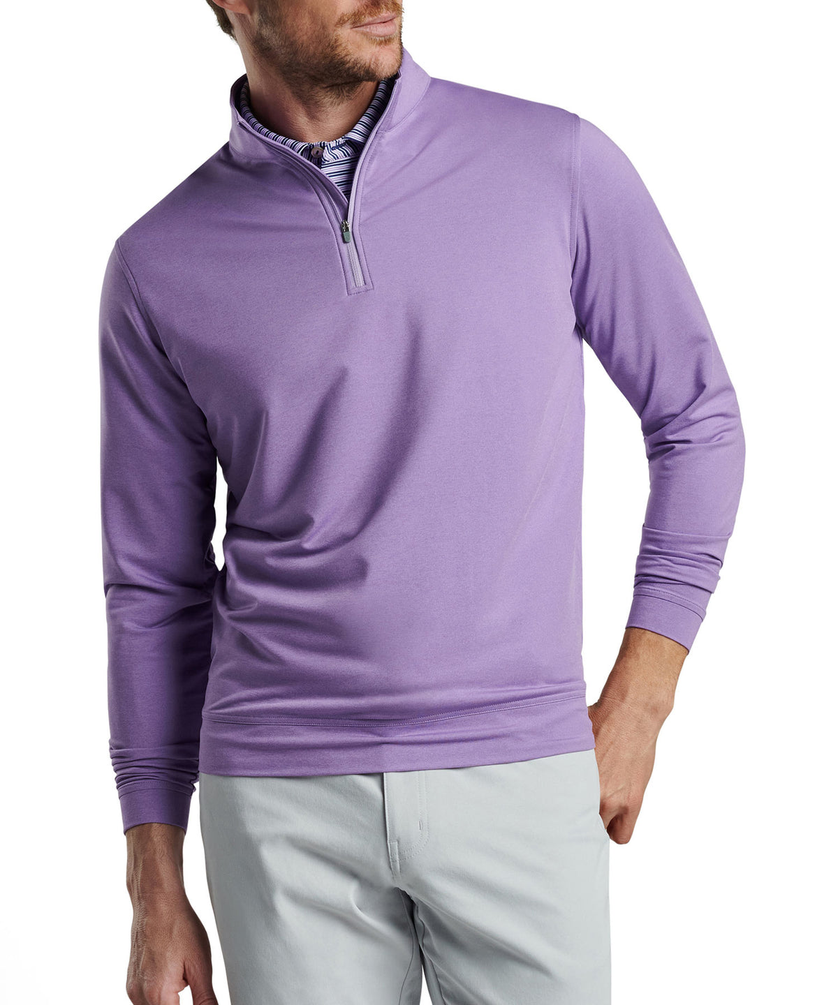 Peter Millar Perth Stretch Loop Terry Quarter-Zip Pullover, Men's Big & Tall