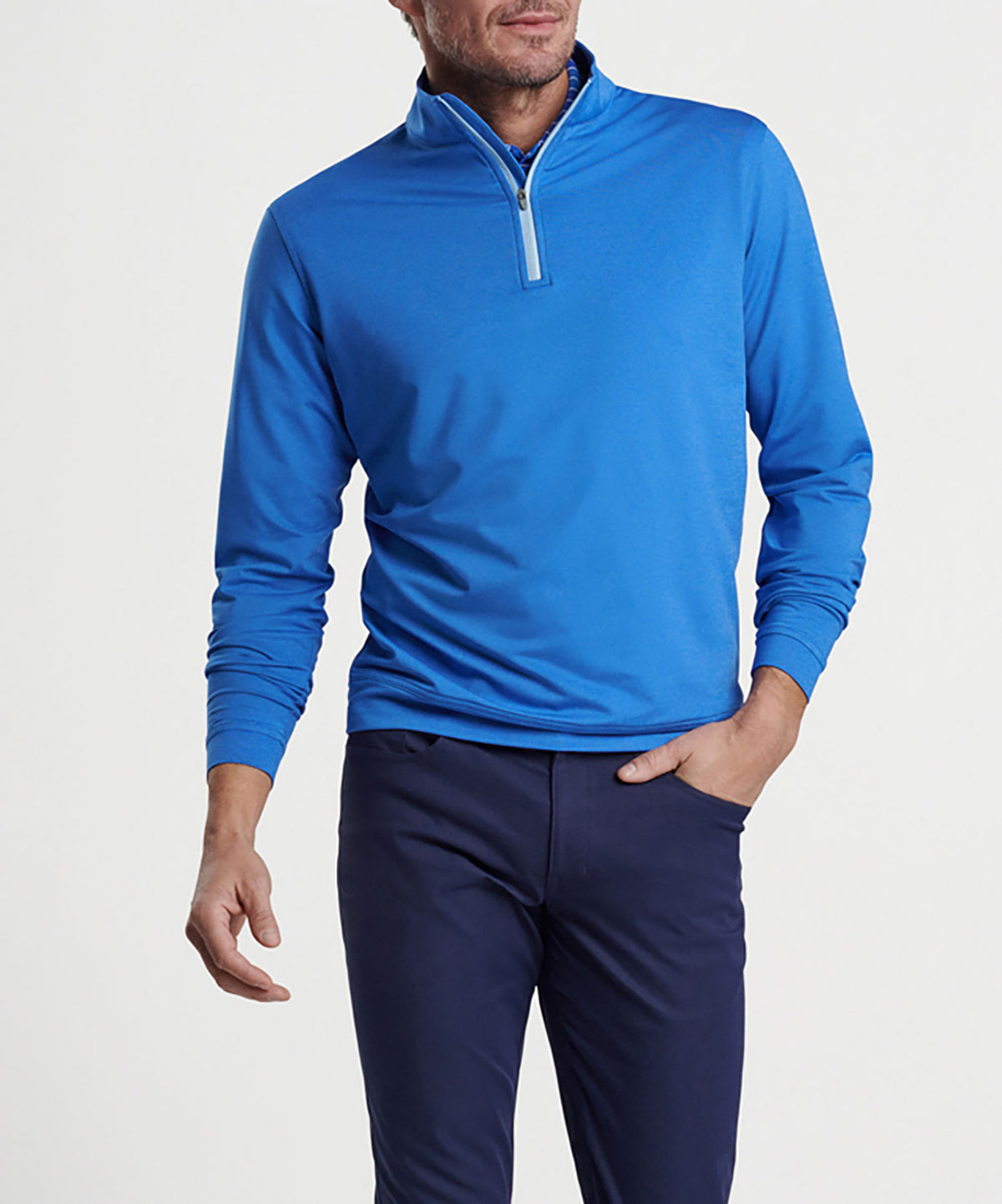 Peter Millar Perth Stretch Loop Terry Quarter-Zip Pullover, Men's Big & Tall