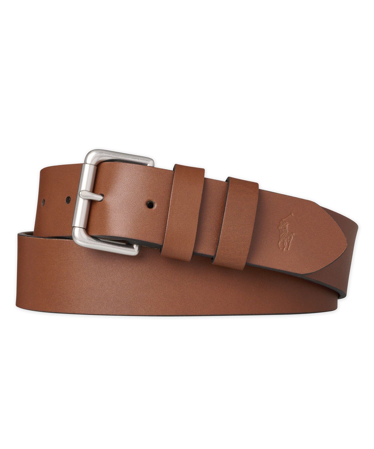 Italian Saddle Leather Belt, Men's Big & Tall