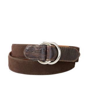 Westport Black Suede O-Ring Belt