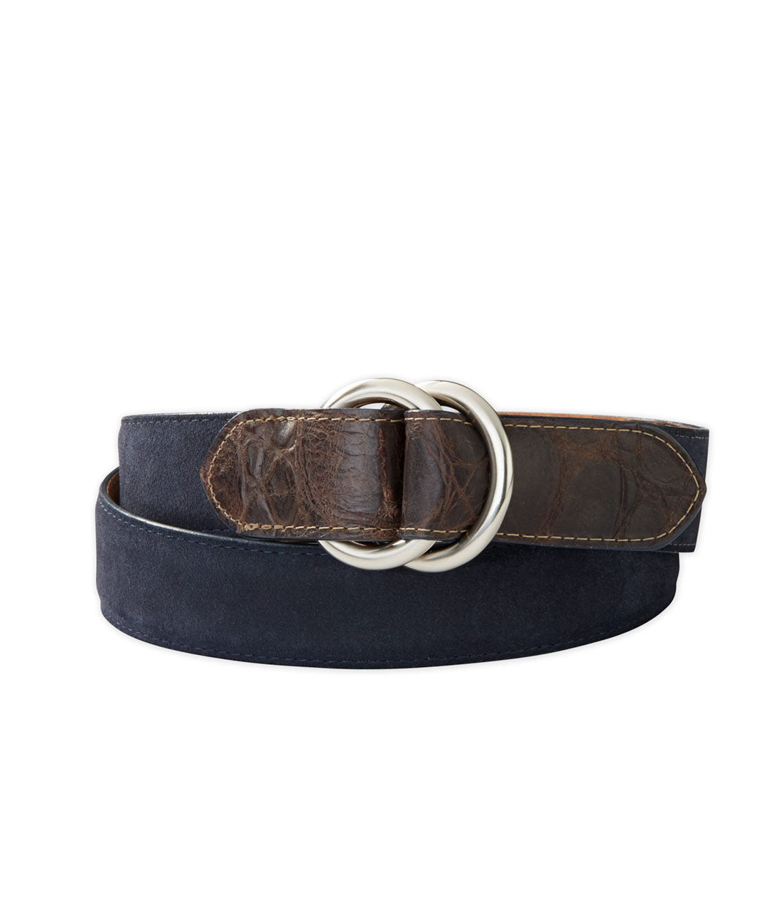 Westport Black Suede O-Ring Belt, Men's Big & Tall