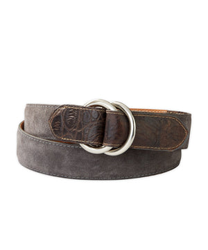 Westport Black Suede O-Ring Belt