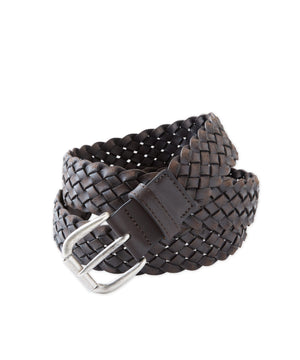 Westport Black Woven Leather Belt