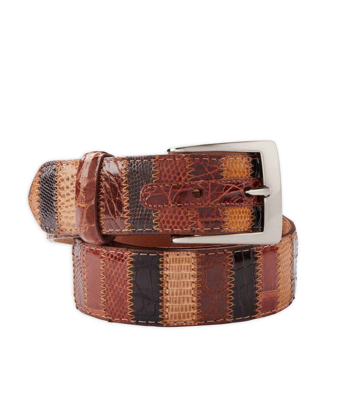 Westport Black Genuine Alligator Patchwork Belt, Men's Big & Tall