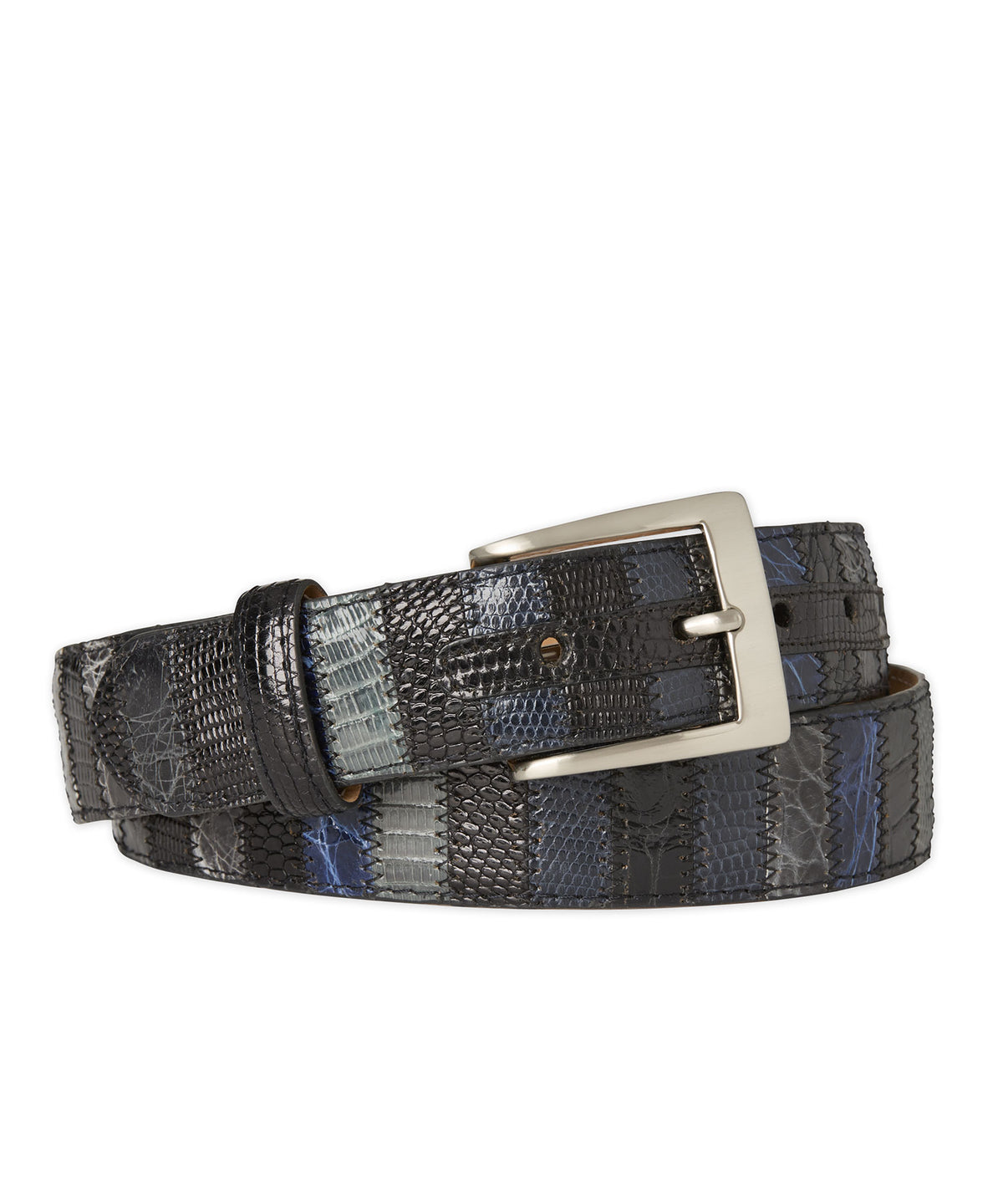 Westport Black Genuine Alligator Patchwork Belt, Men's Big & Tall