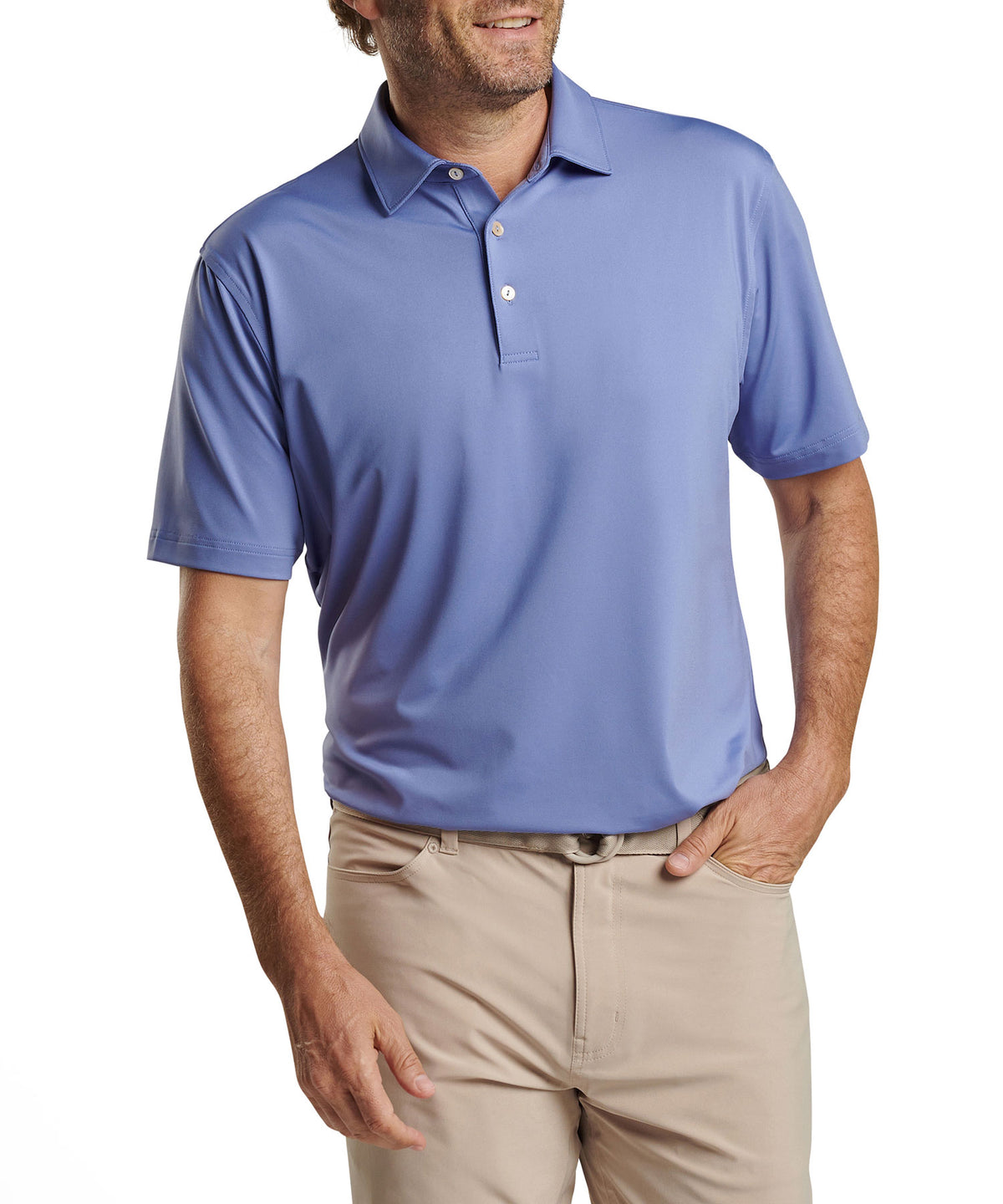 Peter Millar Solid Stretch Jersey Performance Polo Shirt, Men's Big & Tall