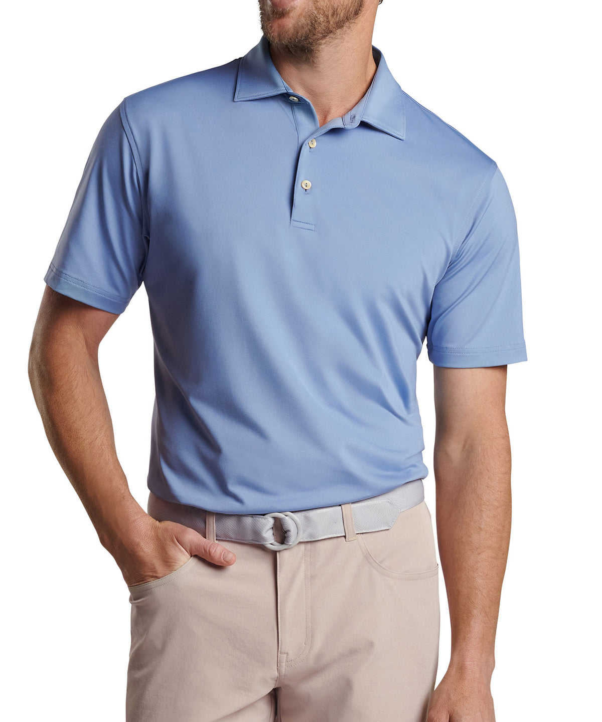 Peter Millar Solid Stretch Jersey Performance Polo Shirt, Men's Big & Tall