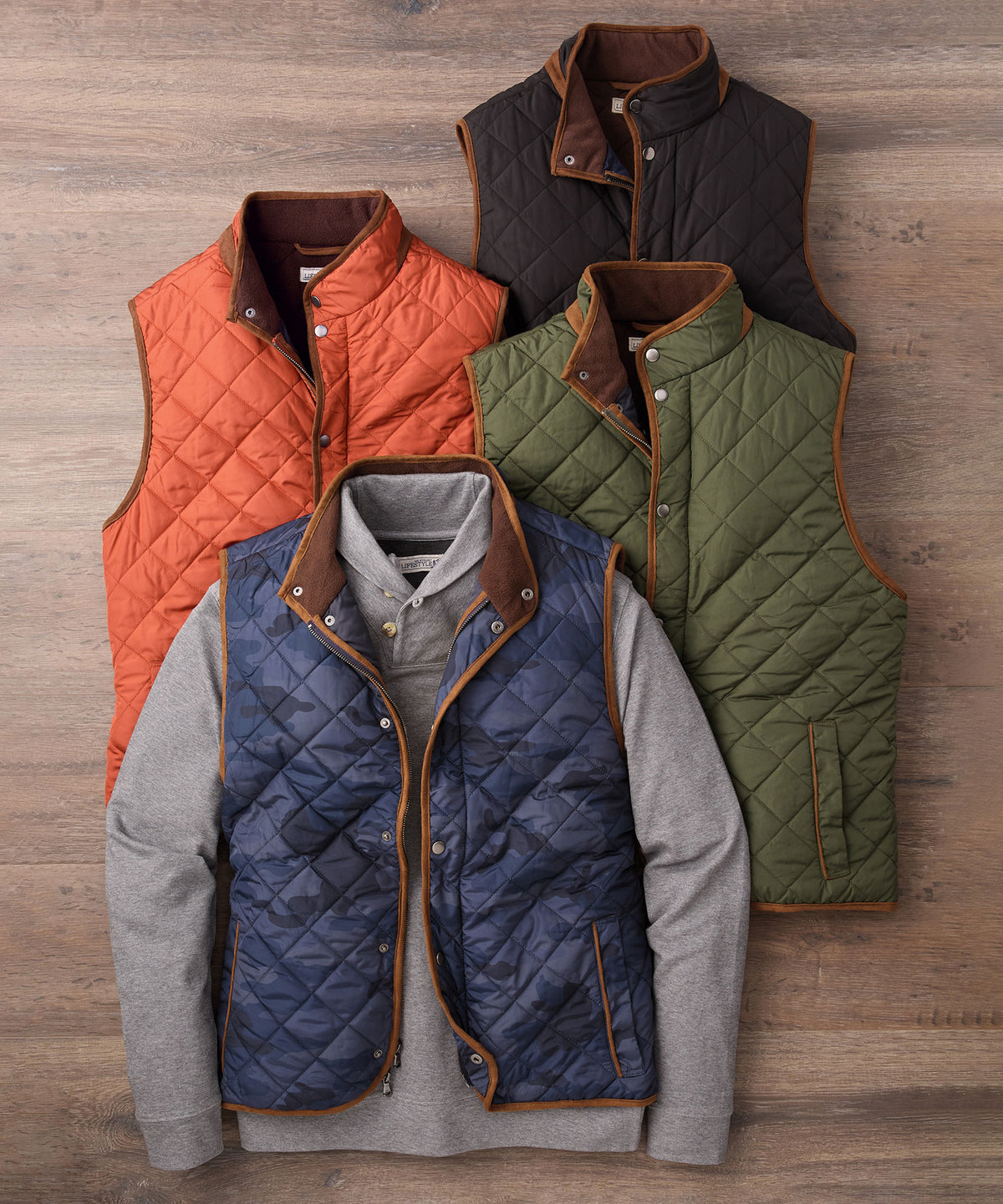 Westport Lifestyle Quilted Pongee Vest, Men's Big & Tall