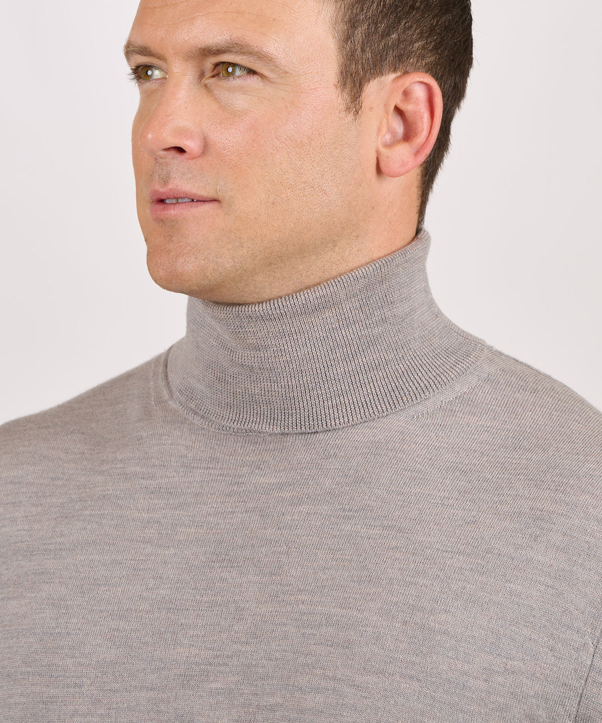 Westport Black Merino Wool Turtleneck Sweater, Men's Big & Tall