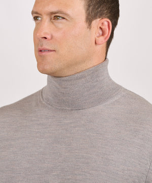 Westport Black Merino Wool Turtleneck Sweater