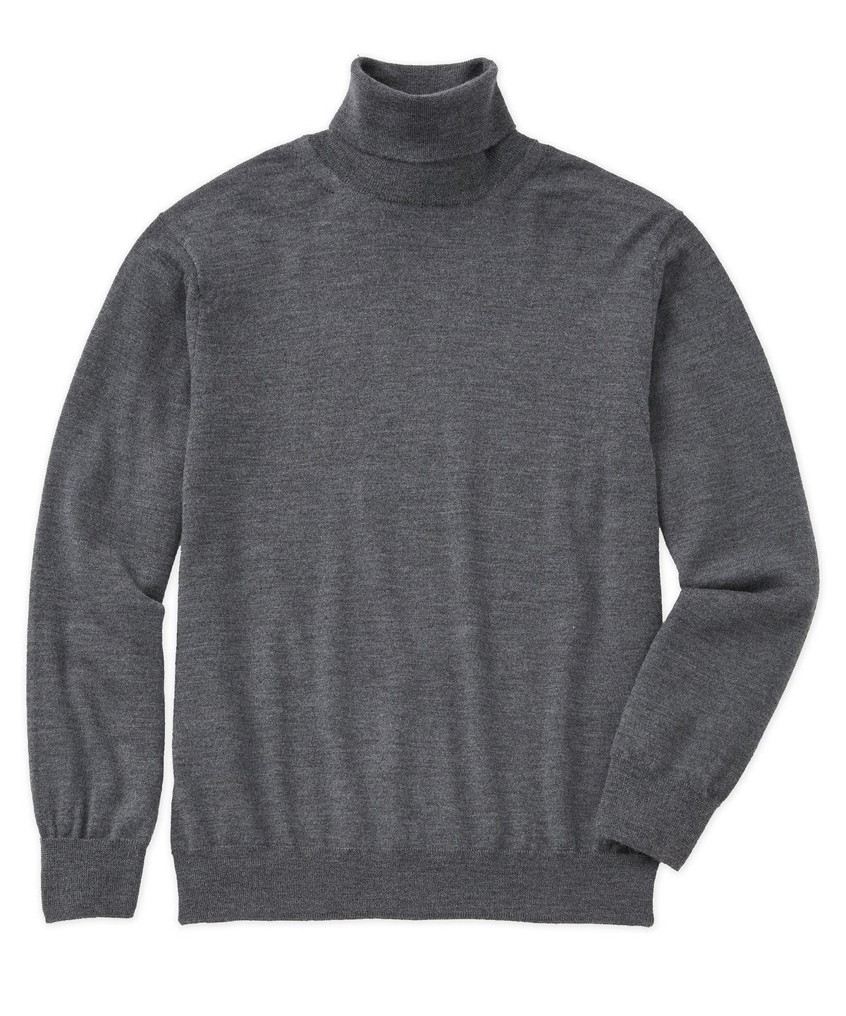 Westport Black Merino Wool Turtleneck Sweater, Men's Big & Tall