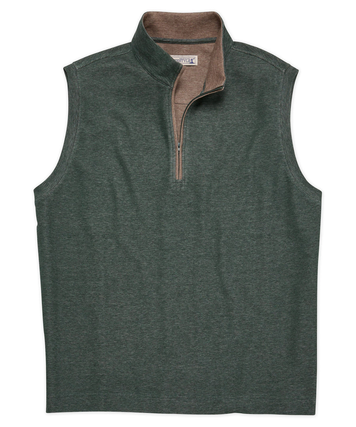 Westport Lifestyle Melange Quarter-Zip Vest, Men's Big & Tall