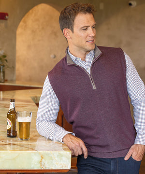 Westport Lifestyle Melange Quarter-Zip Vest