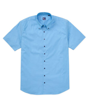 Westport No-Tuck Short Sleeve Stretch-Cotton Oxford Sport Shirt