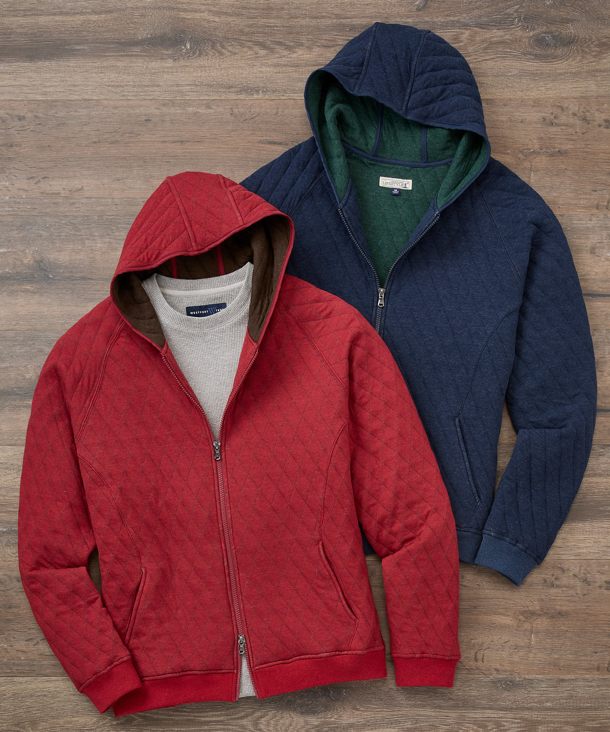 Westport Lifestyle Quilted Full-Zip Hoodie, Men's Big & Tall