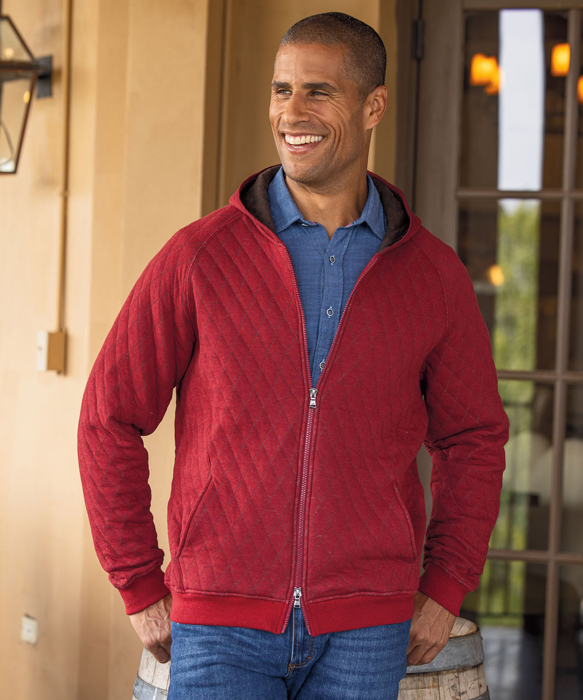 Westport Lifestyle Quilted Full-Zip Hoodie, Men's Big & Tall