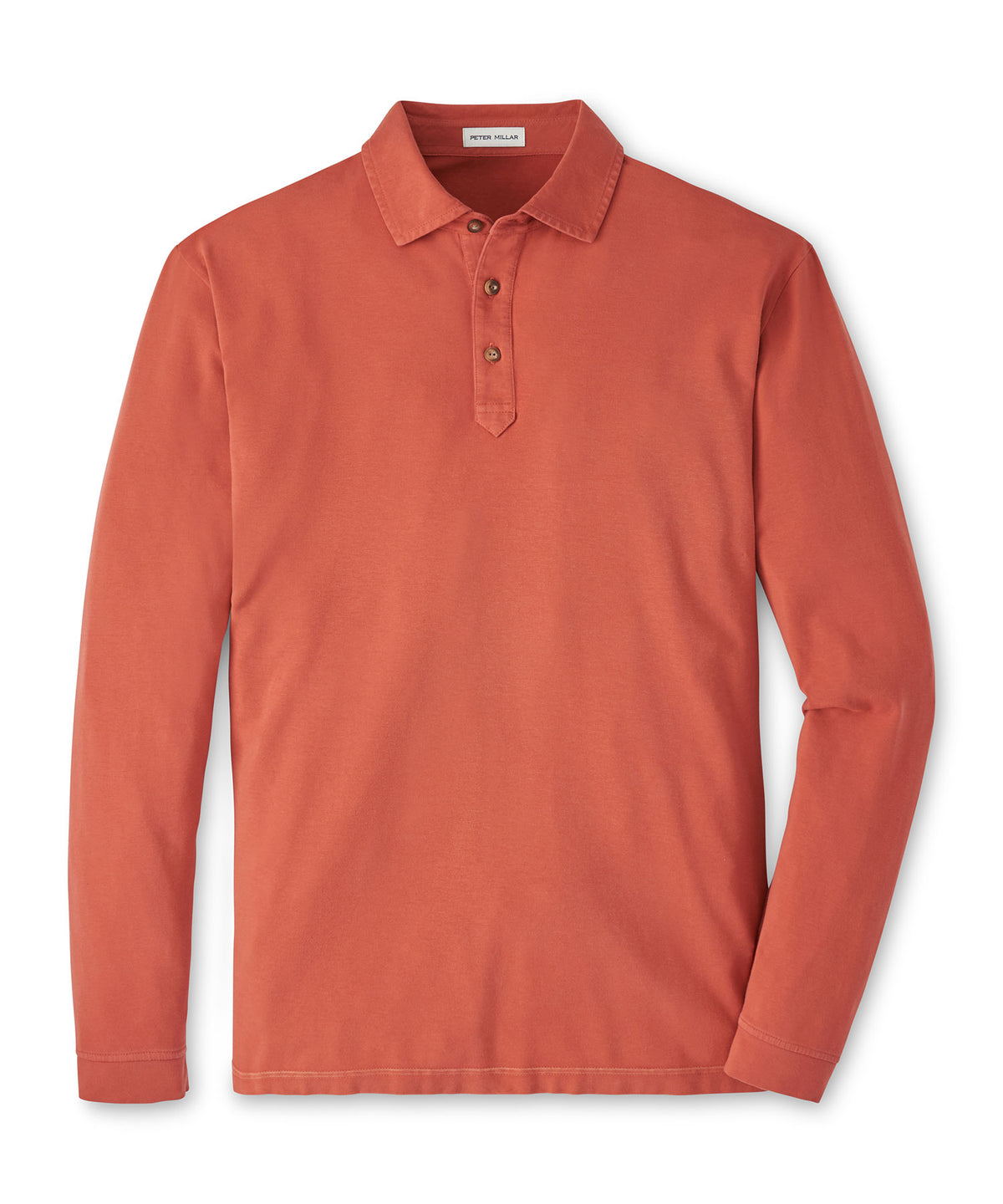 Peter Millar Long Sleeve Lava Wash Polo Shirt, Men's Big & Tall