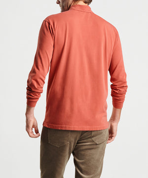 Peter Millar Long Sleeve Lava Wash Polo Shirt