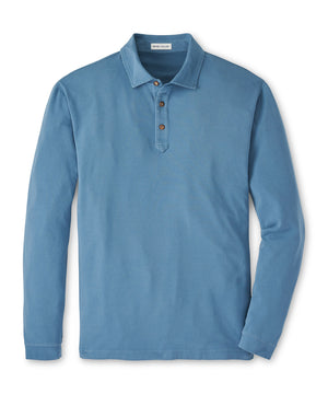 Peter Millar Long Sleeve Lava Wash Polo Shirt