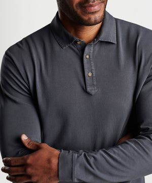 Peter Millar Long Sleeve Lava Wash Polo Shirt