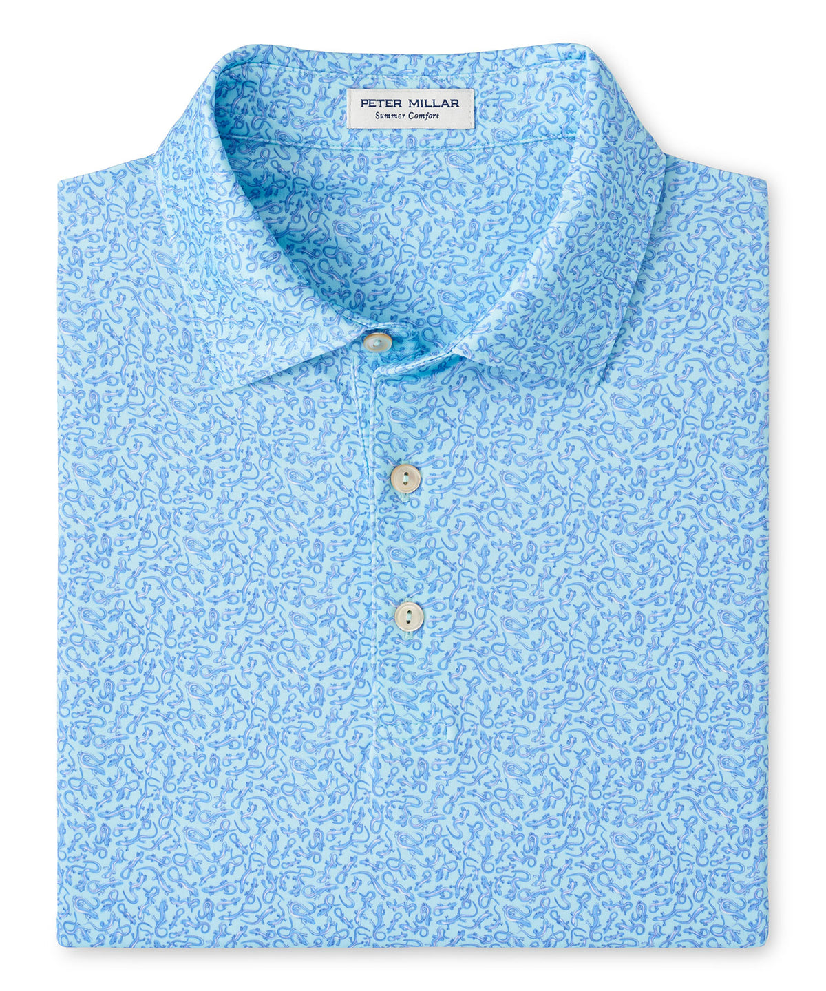 Peter Millar Lizard King Print Polo Shirt, Men's Big & Tall