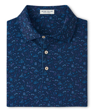 Peter Millar 1985 Print Polo Shirt