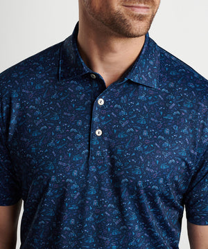 Peter Millar 1985 Print Polo Shirt