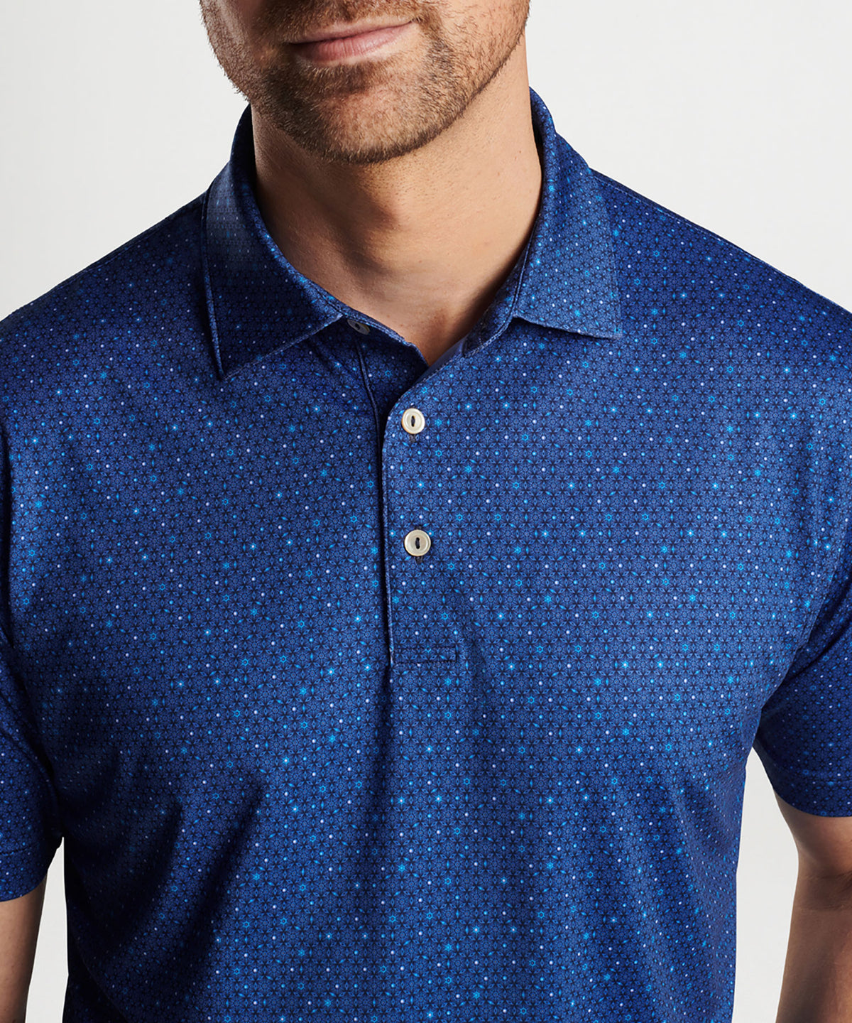 Peter Millar Short Sleeve Avon Print Polo, Men's Big & Tall