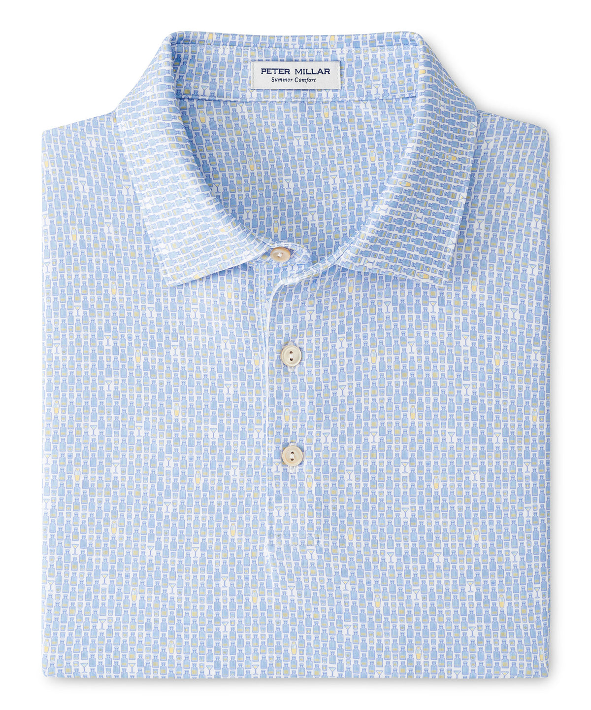 Peter Millar Short Sleeve Raise The Bar Print Polo Knit Shirt, Men's Big & Tall