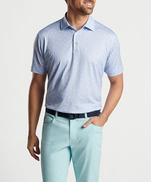 Peter Millar Short Sleeve Raise The Bar Print Polo Knit Shirt