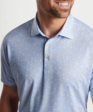 Peter Millar Short Sleeve Raise The Bar Print Polo Knit Shirt