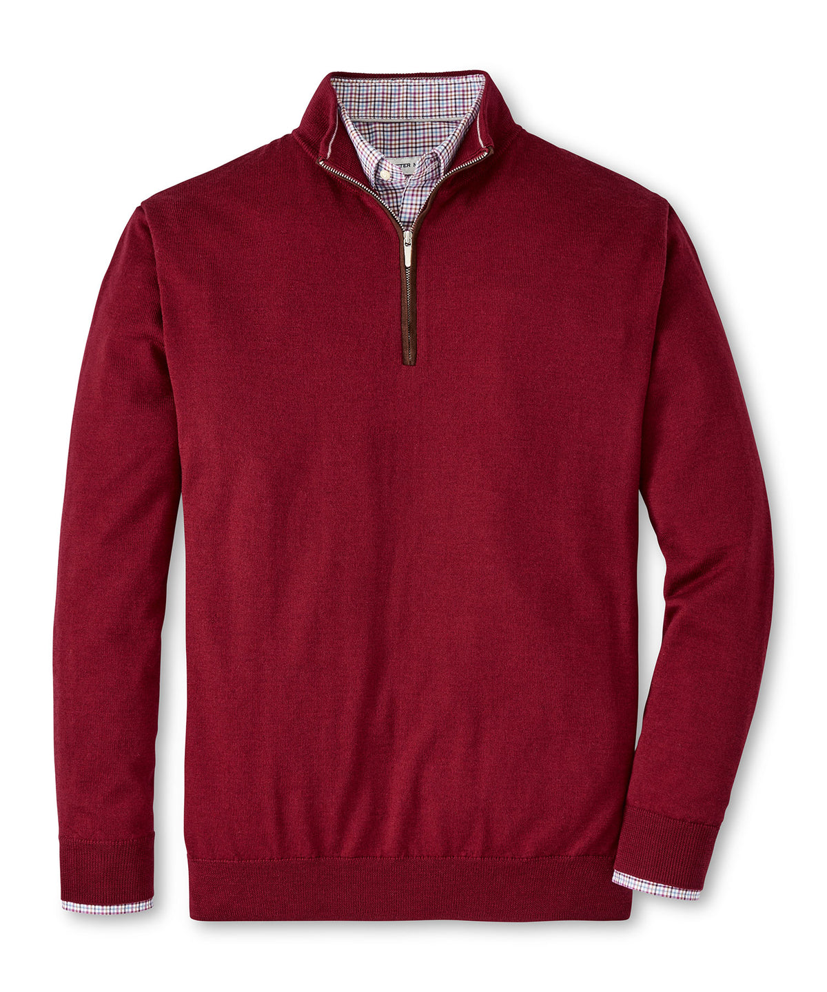 Peter Millar Suede Trim Quarter-Zip Sweater, Men's Big & Tall