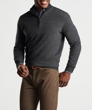 Peter Millar Breaker Birdseye Quarter-Zip Sweater