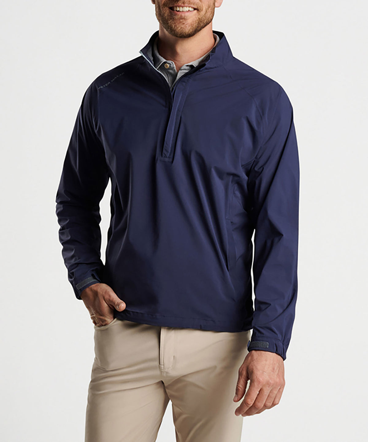 Peter Millar Shield Rain Shell Half-Zip Pullover, Men's Big & Tall