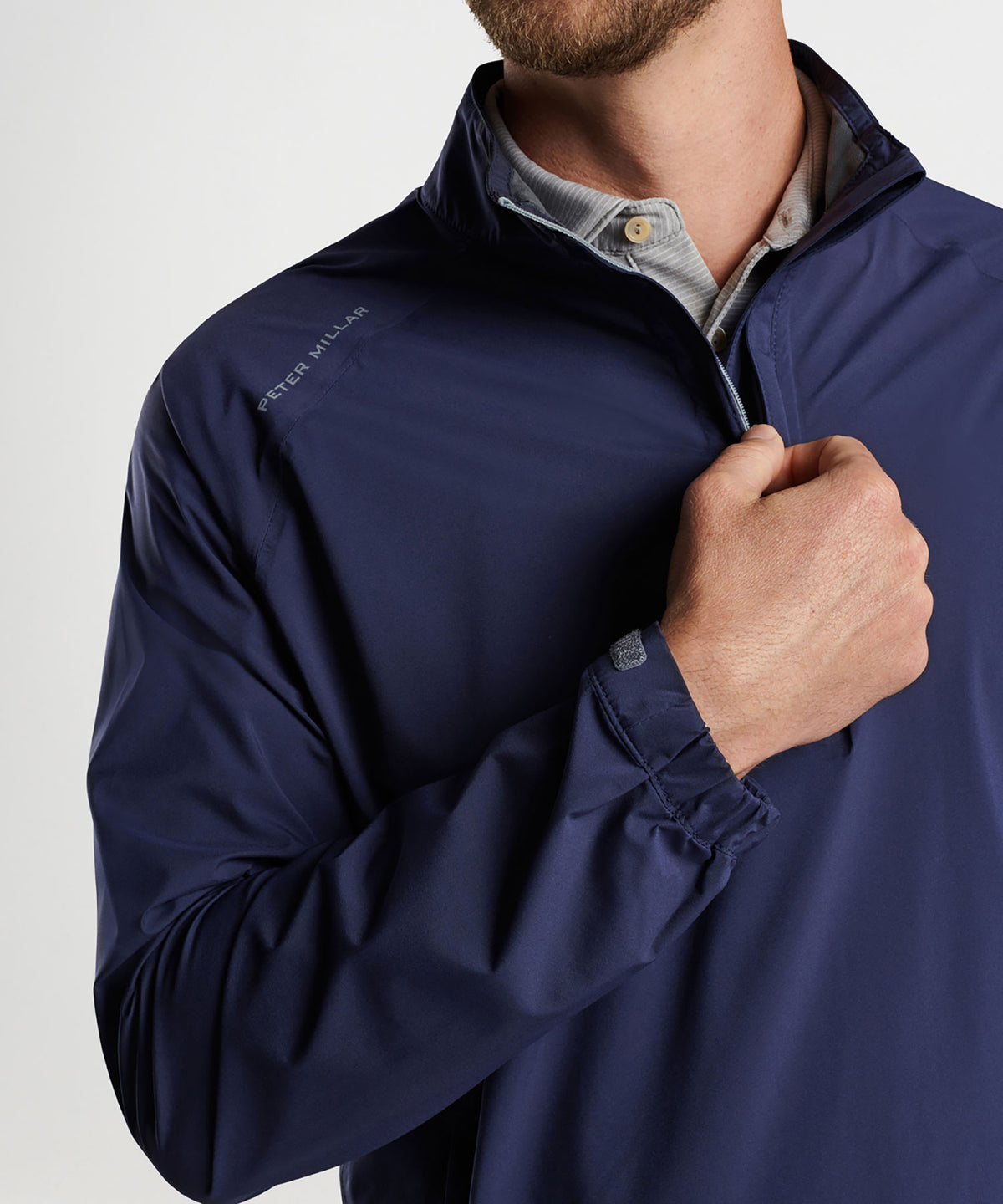 Peter Millar Shield Rain Shell Half-Zip Pullover, Men's Big & Tall