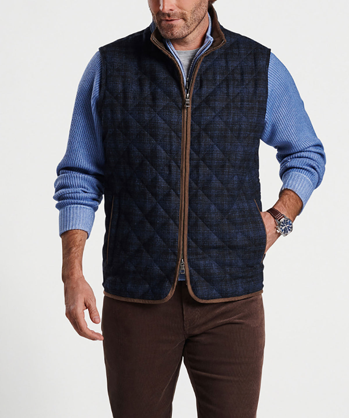 Peter Millar Essex Wool Travel Vest, Men's Big & Tall