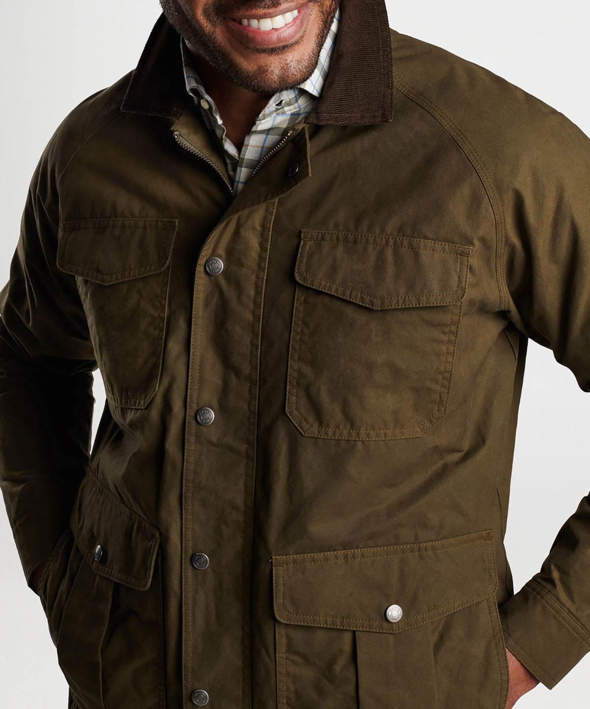 Peter Millar Waxed Cotton Field Jacket, Men's Big & Tall