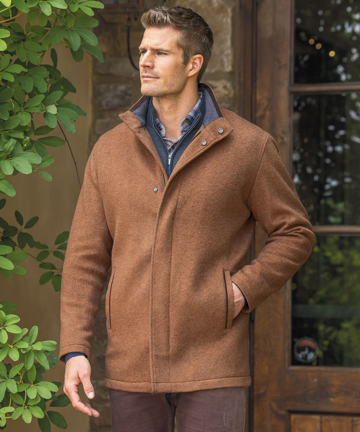 Peter Millar Fleece City Coat, Men's Big & Tall