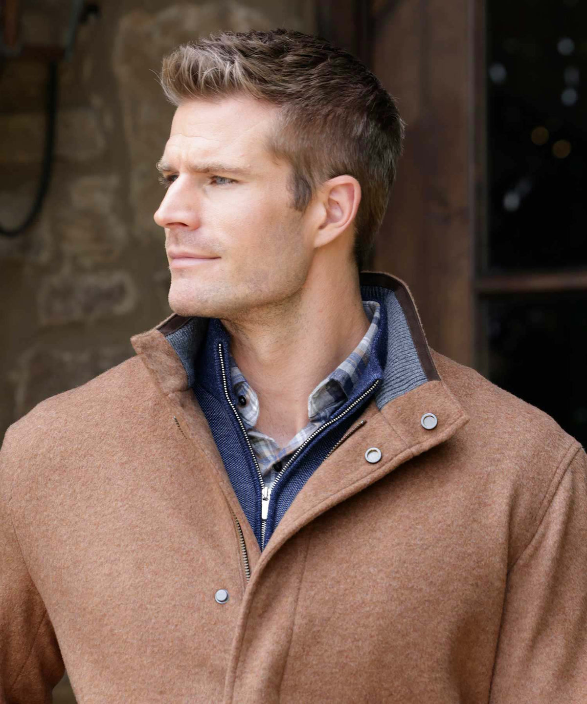 Peter Millar Fleece City Coat, Men's Big & Tall