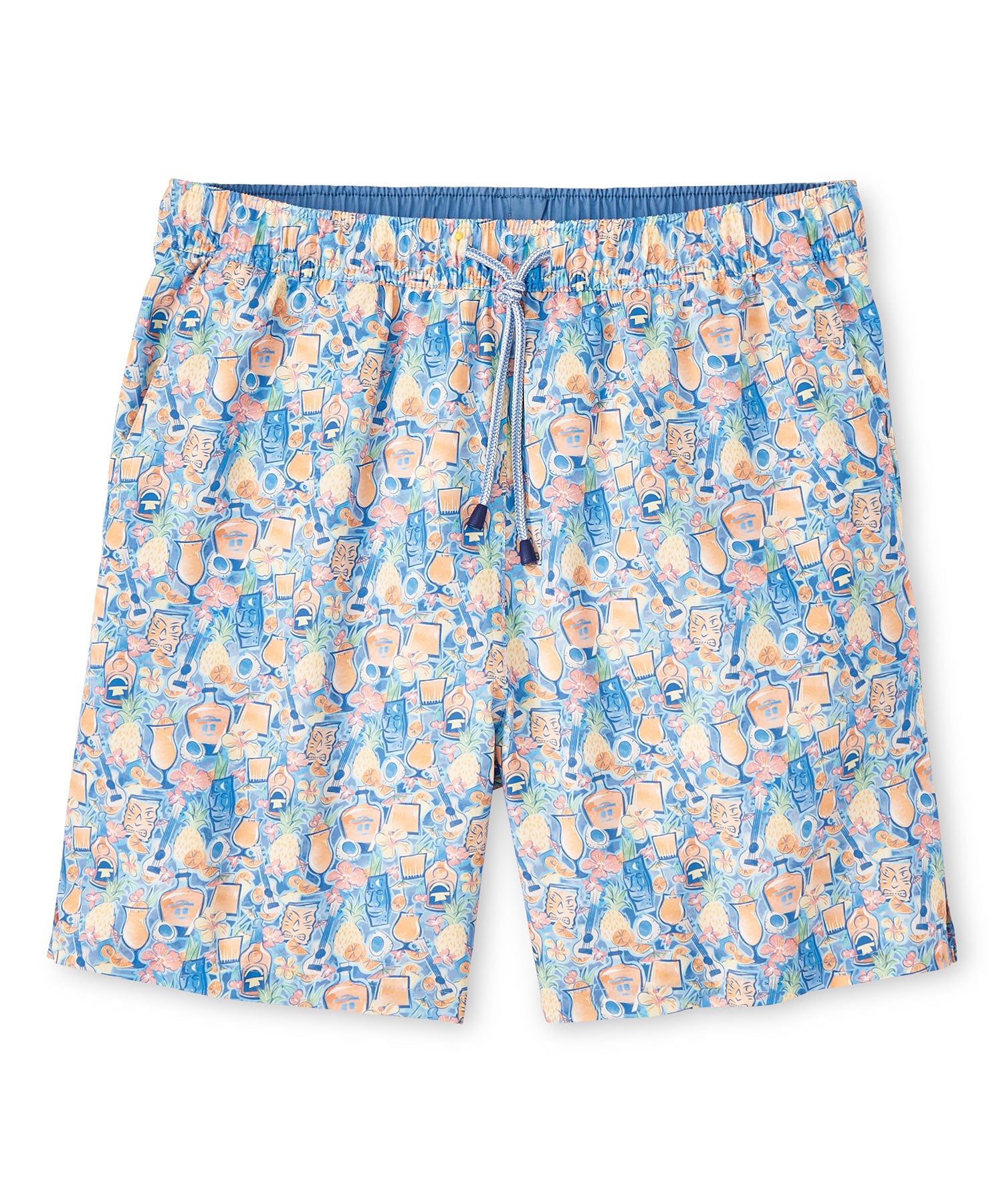 Peter Millar Tiki Time Print Swim Trunk, Men's Big & Tall