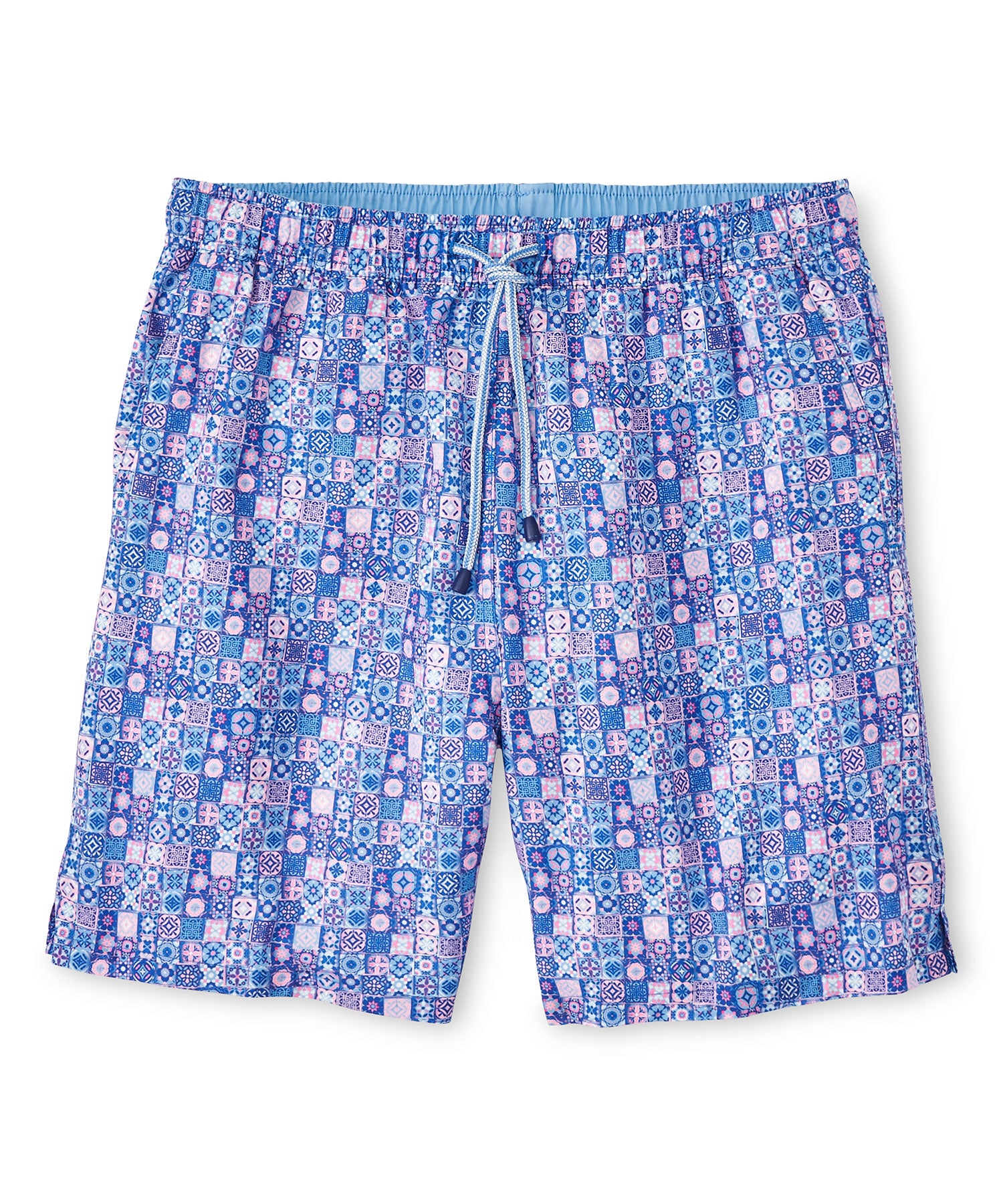 Peter Millar Mosaic Madness Print Swim Trunk, Men's Big & Tall