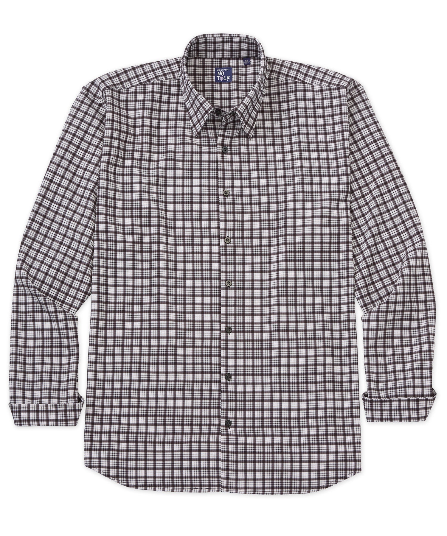 Westport No-Tuck Long Sleeve Plaid Performance Stretch Sport Shirt, Men's Big & Tall