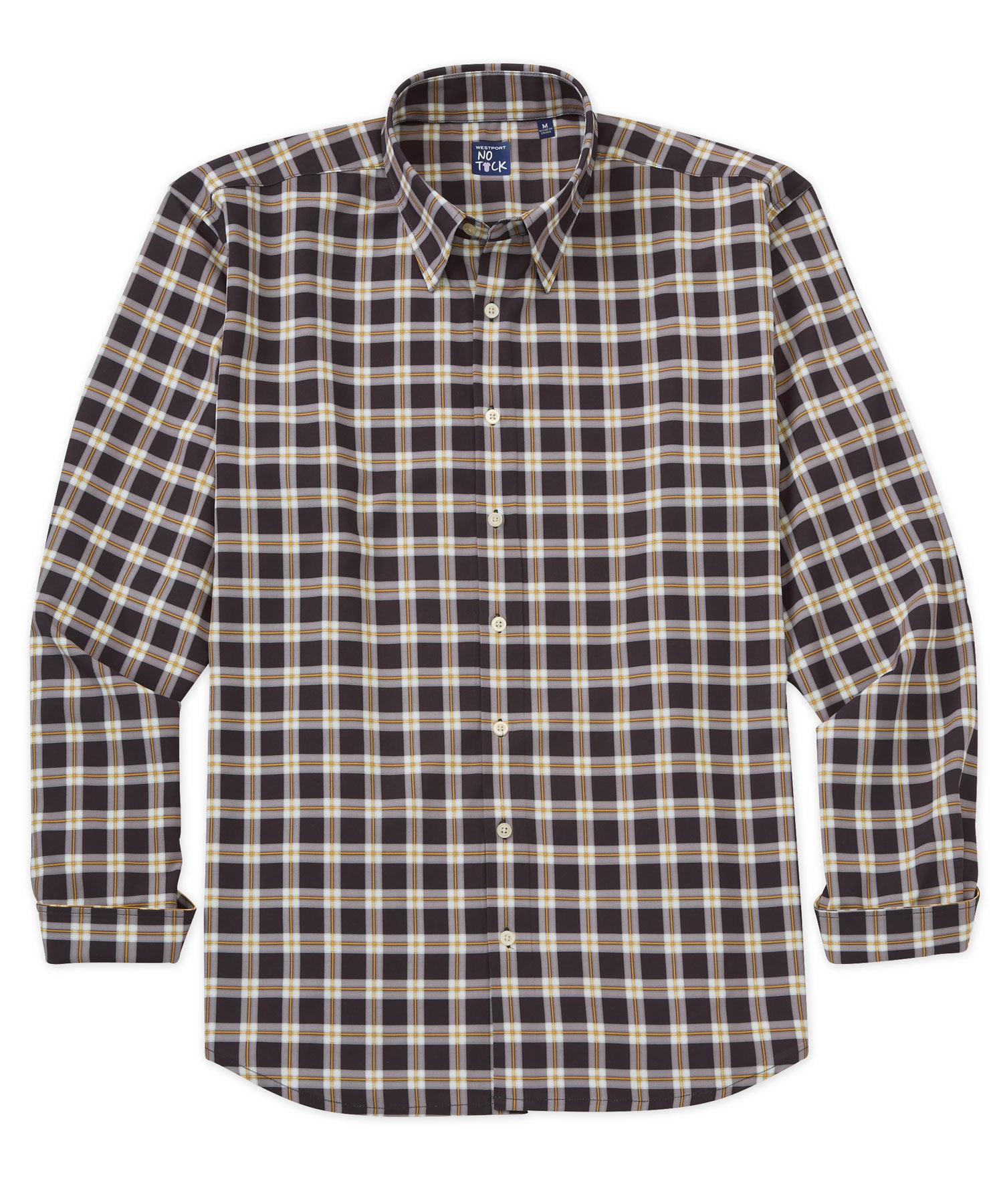 Westport No-Tuck Long Sleeve Plaid Performance Stretch Sport Shirt, Men's Big & Tall