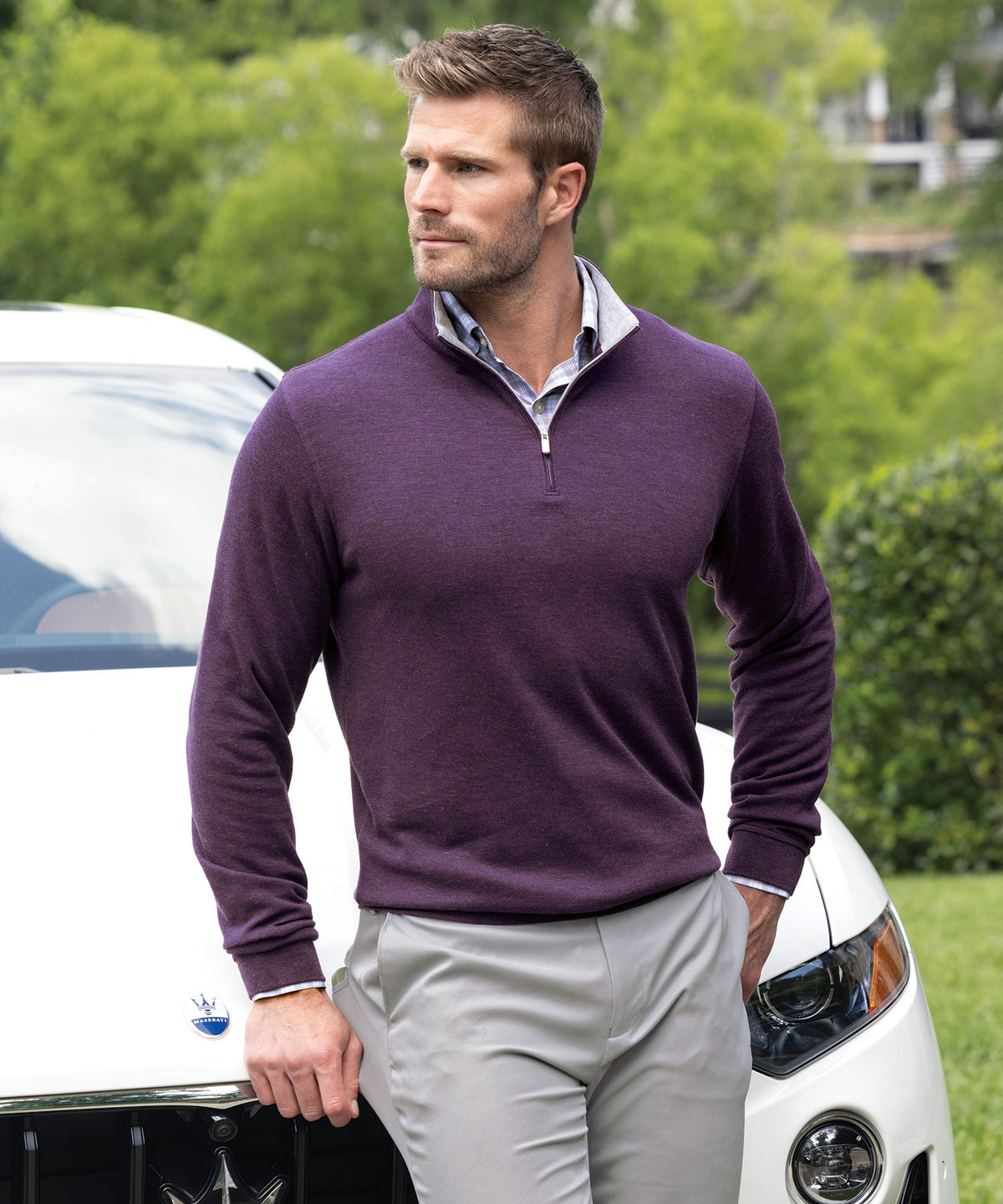 Peter Millar Crown Comfort Quarter-Zip Pullover, Men's Big & Tall